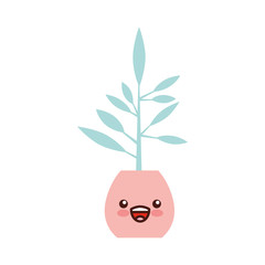 office plant kawaii character vector illustration design
