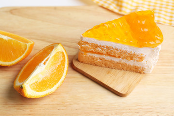 Fototapeta na wymiar Orange cake,Mandarin orange cake