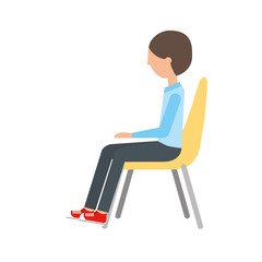 Fototapeta premium man sitting on chair vector illustration design