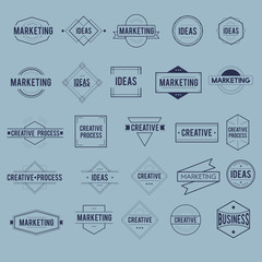 Illustration collection badge design logo set