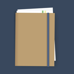 Notebook diary vector icon book