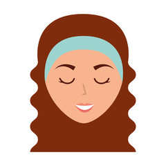 beautiful woman avatar character vector illustration design