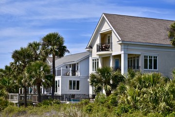 Beautiful yellow beach house