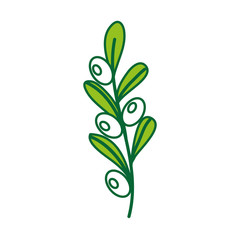 leafs plant wreath icon vector illustration design