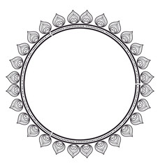 circular lace mandala style vector illustration design