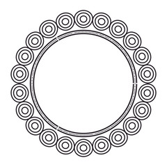 circular lace mandala style vector illustration design