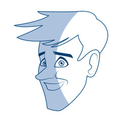 face man male smile hair style image vector illustration