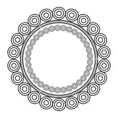 circular lace mandala style vector illustration design