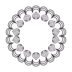 circular lace mandala style vector illustration design