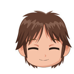 boy anime male manga cartoon comic vector illustration
