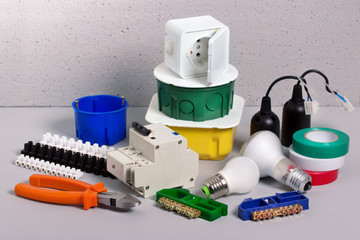 Clutter on the workbench. Tools, electronics repairman. Repair of household electrical equipment....