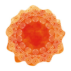 circular lace mandala style vector illustration design