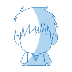 Fototapeta premium face cute anime tennager facial expression vector illustration