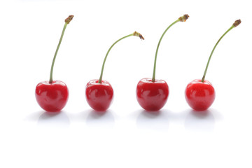 Japanese cherry fruit isolated