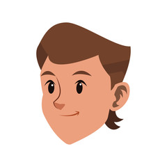 cool boy teenager character head image vector illustration