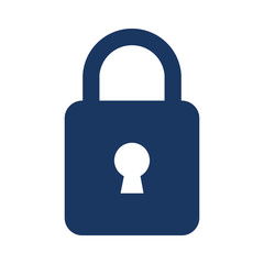 security padlock icon over white background vector illustration
