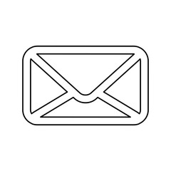 envelope icon over white background vector illustration