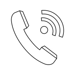 phone icon over white background vector illustration