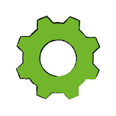 gear wheel icon over white background colorful design vector illustration