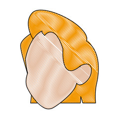 default girl avatar profile icon vector illustration