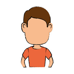 avatar man icon over white background colorful design vector illustration