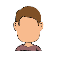 avatar man icon over white background colorful design vector illustration