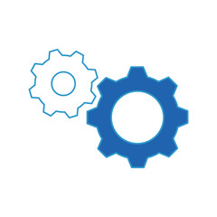 Fototapeta premium gear wheels icon over white background colorful design vector illustration