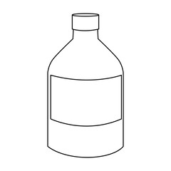 medicine bottle liquid health care icon vector illustration