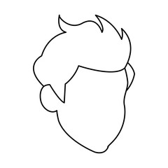 default head man portrait hair image vector illustration