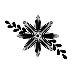 flowers and leaves icon over white background vector illustration