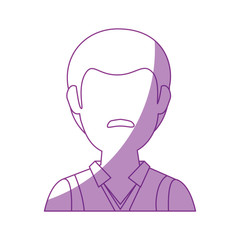 avatar old man icon over white background vector illustration