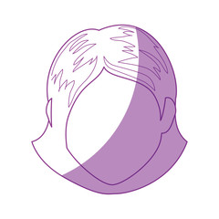woman face icon over white background vector illustration