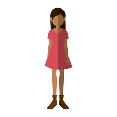 avatar woman wearing casual clothes icon over white background colorful design vector illustration