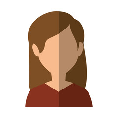 avatar woman icon over white background colorful design vector illustration