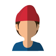 avatar man icon over white background colorful design vector illustration