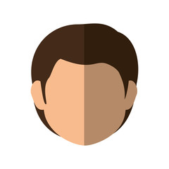 man face icon over white background colorful design vector illustration