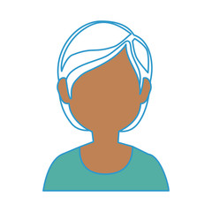avatar woman icon over white background colorful design vector illustration