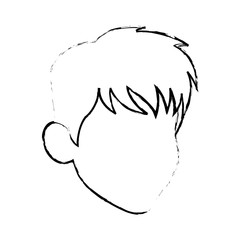 head default man male character image vector illustration