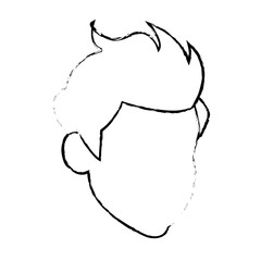 head default man male character image vector illustration