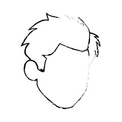 head default man male character image vector illustration