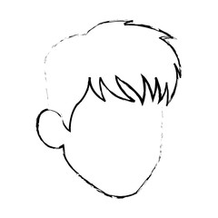 head default man male character image vector illustration