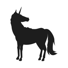 unicorn legendary mythical creature horned vector illustration