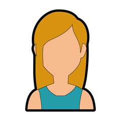 avatar woman icon over white background colorful design vector illustration