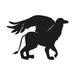 griffin mythological magic winged beast design vector illustration