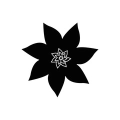 beautiful flower icon over white background vector illustration