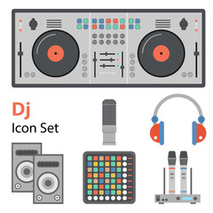 Fototapeta premium DJ Flat Set
