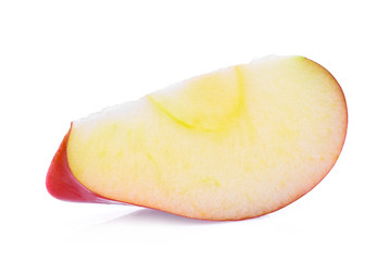 slice of fresh red apple isolated on white background