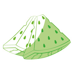 watermelon fruit icon over white background vector illustration