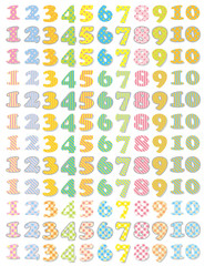 ポップ調数字セット