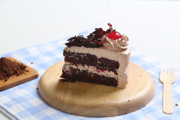 Piece of chocolate cake